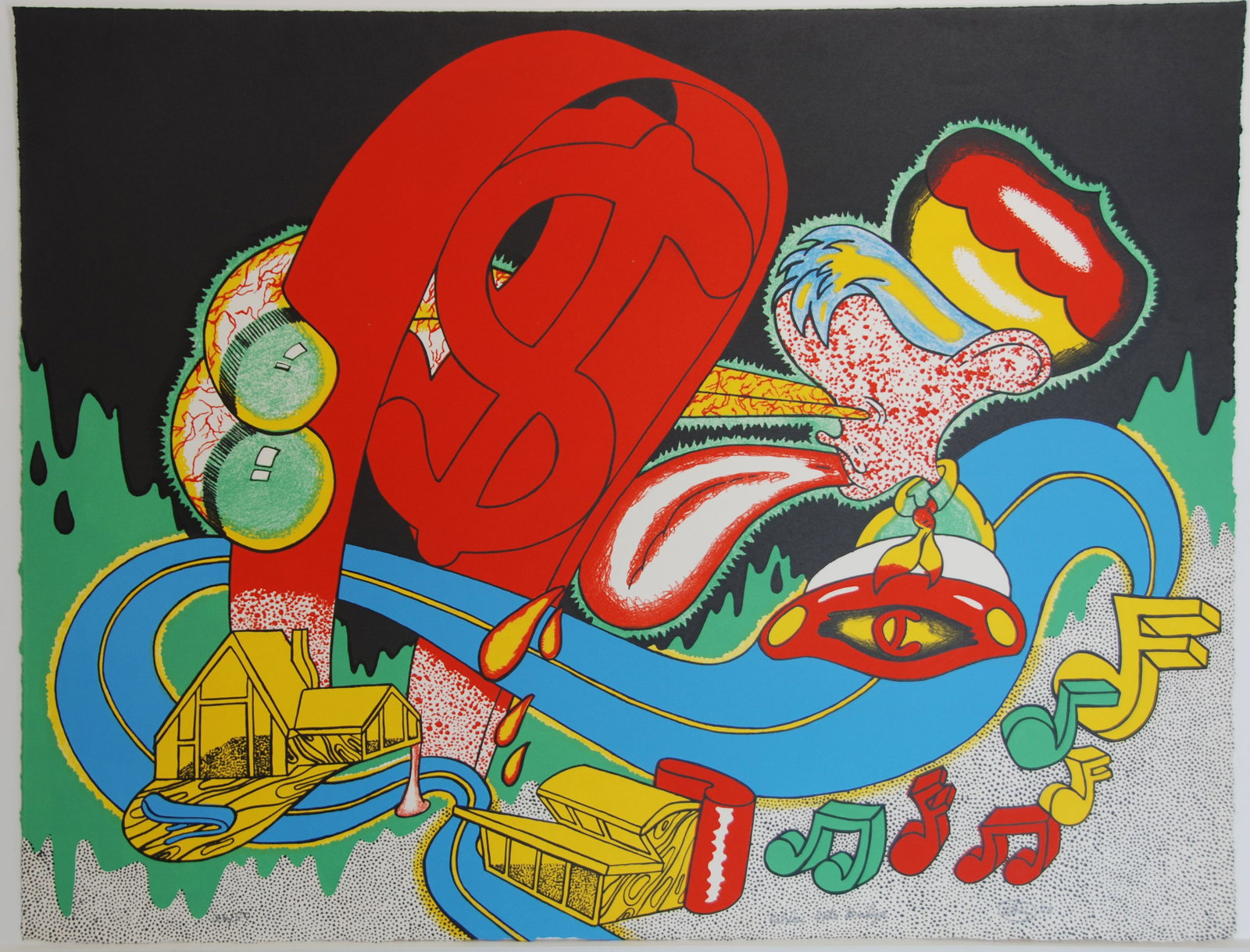Peter Saul (1934): Golden Gate Bridge, 1968 (1 of 1)