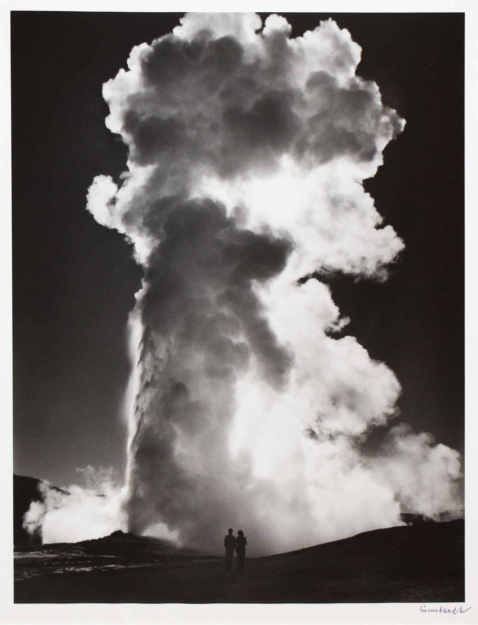 Alfred Eisenstaedt (1898-1995): Couple In Front of Old Faithful, Yellowstone National Park, 1946 (1 of 5)