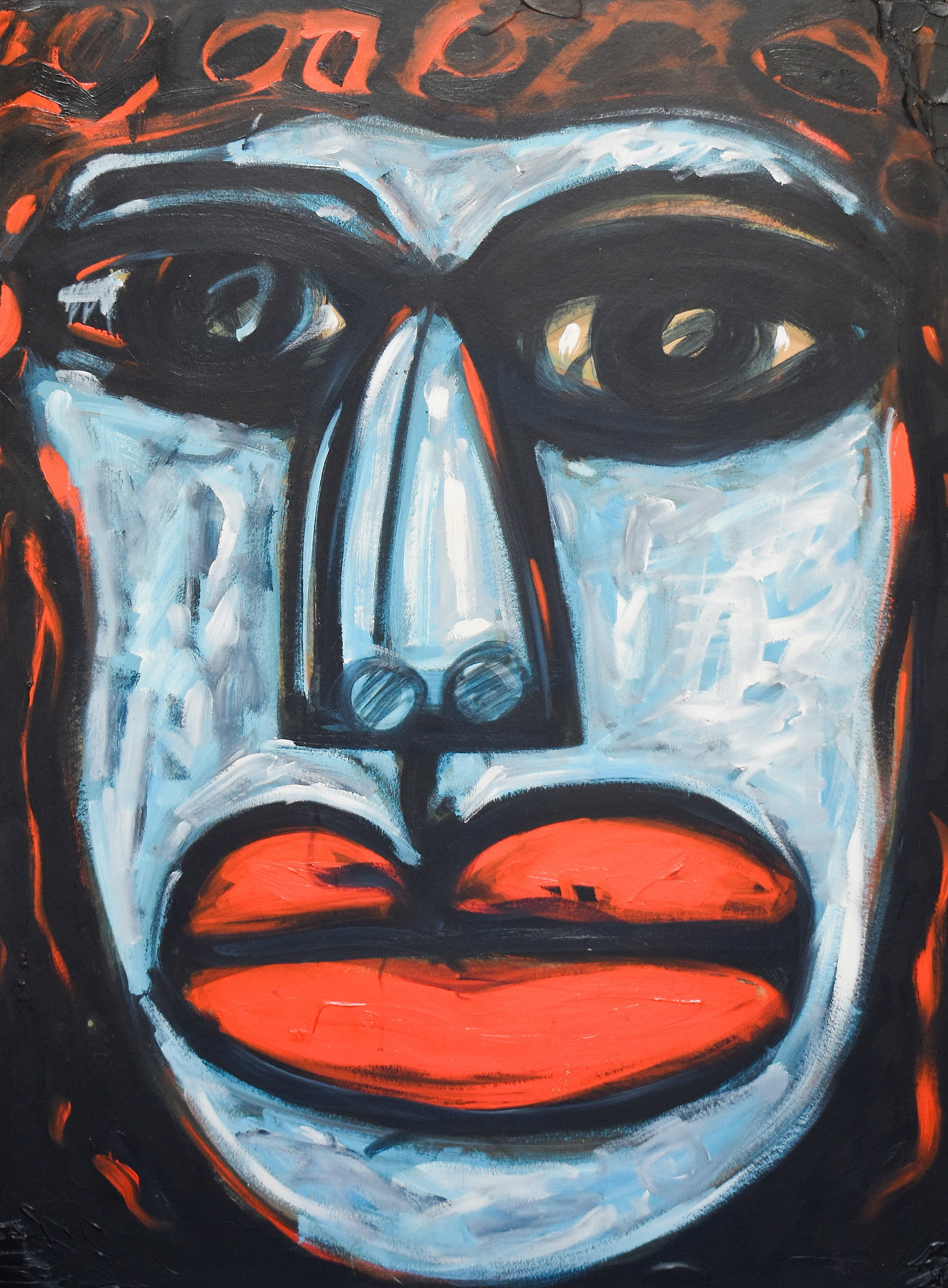 GRONK (1954): Untitled, 2001: GRONK (1954) Untitled, 2001 Acrylic on drywall Signed/dated on verso Image: 39.5 x 29.75 in; Framed: 45.625 x 36 in