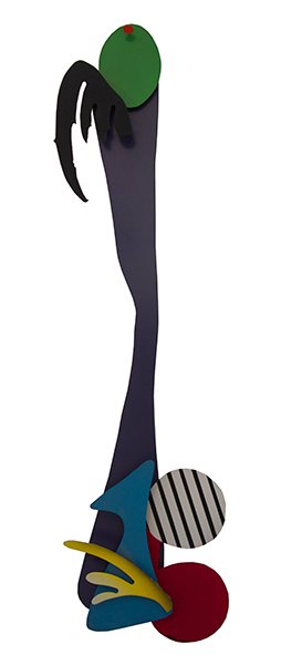 Brad Howe, Myth-er, c. 1995: Paint on metal Signed in ink on recto; titled in ink on verso Image: 39 x 8 x 3 inches