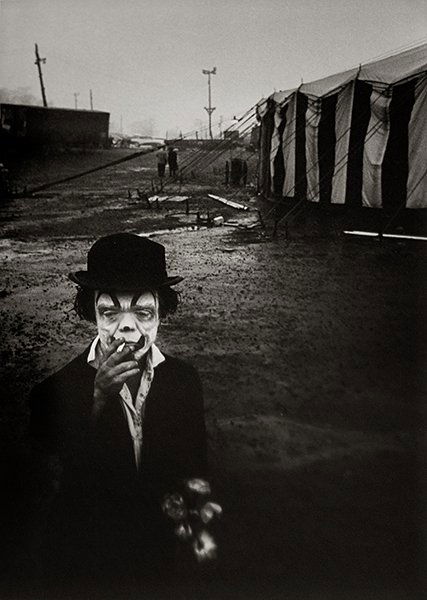 Bruce Davidson, The Dwarf and the Clyde Beatty Circus,: 1958 From The Circus Series Gelatin silver print Signed in pencil on verso; RoseGallery, Santa Monica, CA tag on verso Illustrated in: Bruce Davidson Photographs, page 23 Image: 12.75 x 8.5 inches; Sh