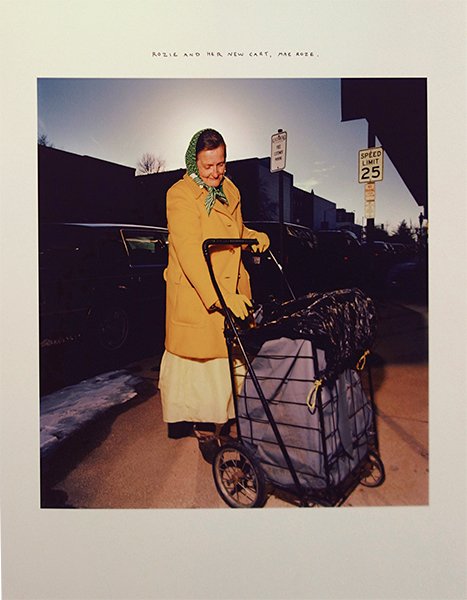 Chris Verene, Rozie and Her New Cart, Mae Roze, 2001: From The Galesburg Series Chromogenic print with handwritten caption in oil by the artist From the numbered edition of 6 Image: 36 x 30 inches; Framed: 39.5 x 34 inches