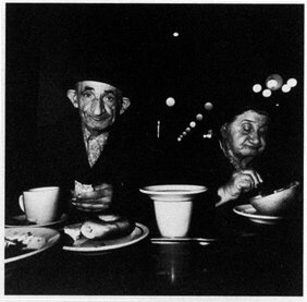 Bruce Davidson: The Garden Cafeteria: Bruce Davidson: The Garden Cafeteria, New York, 1976, Vintage gelatin print, Printed later, Signed, Image: 9 x 9 inches; Framed: 20 1/2 x 16 3/4 inches