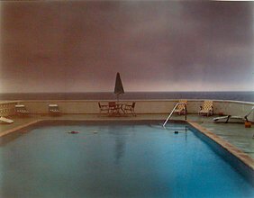 Joel Meyerowitz: Pool Provincetown: Joel Meyerowitz: Pool Provincetown, 1976, Ecktacolor print, Provenance: Grapstake Gallery, Provenance: Grapestake Gallery, San Francisco, label on verso label on verso, Image: 16 x 20 inches; Framed: