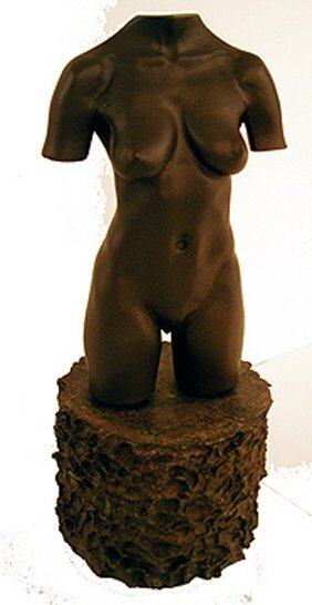 Robert Graham: Untitled (Standing Nude): Robert Graham: Untitled (Standing Nude), c. 1995, Bronze, Inscribed R. Graham, Smiley, JUAN on base, Dimensions: 11h x 4d