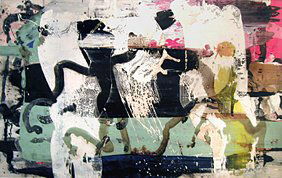 Ed Moses: Crazy Cat: Ed Moses: Crazy Cat, 1989, Acrylic and asphaltum on canvas, Louver Gallery, New York, tag on verso, Image: 60 x 96 inches