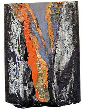 Leslie Wayne: From the Steep: Leslie Wayne: From the Steep, 1993, Oil on wood, 8 x 6 inches