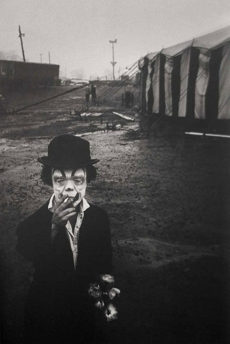 Bruce Davidson, The Dwarf and the Clyde Beatty Circus: 1958/Printed Later From The Circus series Gelatin silver print Signed in pencil on verso; RoseGallery, Santa Monica, CA tag on verso Illustrated in: Bruce Davidson Photographs, page 23 Image: 12.75 x