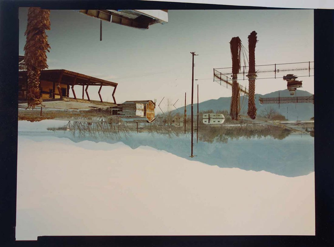 Richard Misrach, Flood, Salton Sea, 1983: Chromogenic print Signed, titled, dated and annotated “For Reproduction Only” in ink on verso Image: 7.75 x 9.75 inches; Framed: 8.5 x 11 inches