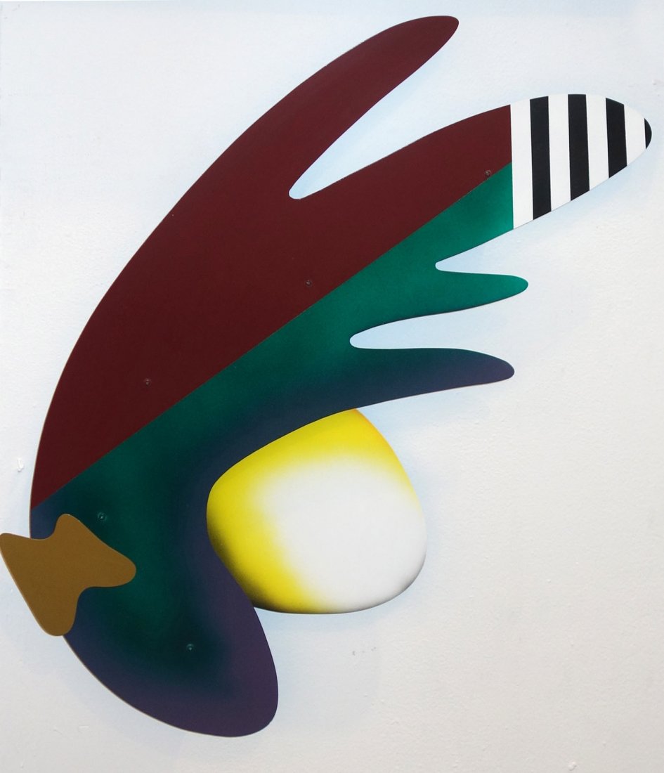 Brad Howe, Untitled, 1988: Paint on metal Signed and dated in ink on verso Image: 28 x 23 x 5 inches