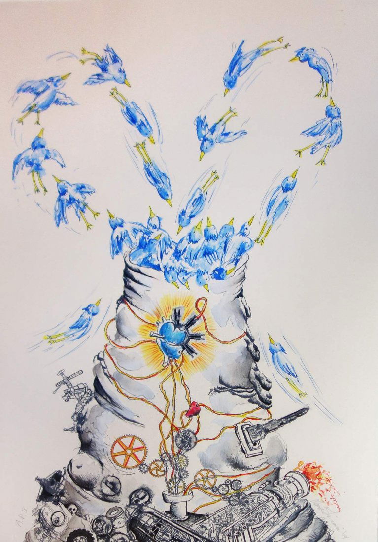 Mark Licari, Untitled, 2004: Lithograph Signed, dated and annotated “A.P.I” in pencil on recto; Blindstamp on recto Image: 22 x 14.5 inches; Framed: 24.5 x 17.5 inches