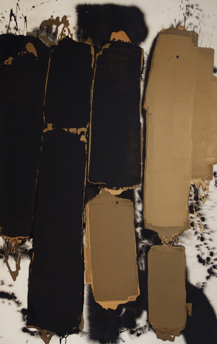 Ed Moses, Krojib, 2001: Acrylic on canvas Signed in ink on verso Provenance: LA Louver, Venice, CA, tag on verso Image: 96 x 60 inches