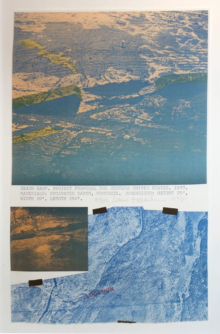 Dennis Oppenheim Death Ramp, Project Proposal for Weste: Photo-lithographFrom the numbered edition of 150Signed, numbered and dated in pencil on rectoImage: 39 x 27 inches; Framed: 45 x 33 inches