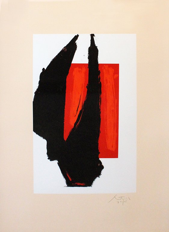 Robert Motherwell Art Chicago, 1981: Lithograph LP edition of 25 aside the numbered edition of 150 Signed and numbered in pencil on recto Provenance: Greg Kucera Gallery, Seattle, Washington Sheet: 34 x 25 inches; Framed: 40 x 31 inches