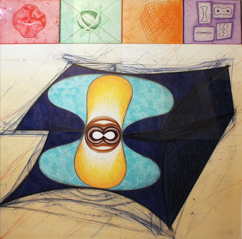 John Newman Auto-de-fe, 1990: Lithograph, etching, aquatint, engraving, and drypoint From the numbered edition of 42 Signed and numbered in pencil on recto Image: 57 x 56.5 inches; Framed: 67.5 x 67.5 inches