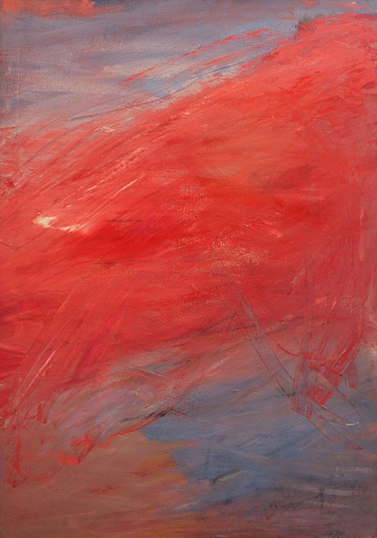 Hugo Weber Journey Up A Hill,1964: Oil on canvas Signed, titled and dated in oil on recto Image: 38 x 54 inches