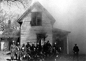 Lee Friedlander Untitled (Firemen): Lee Friedlander Untitled (Firemen) 1969Vintage gelatin silver print on heavy paper mountEdition 35/75Signed and editioned in pencil recto, the number "11" in pencil on verso of mountPrinted by Lee Fri