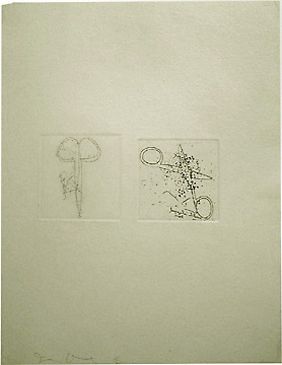 Jim Dine Untitled (Wrench...); Untitled (Scissors): Jim DineUntitled (Wrench...); Untitled (Scissors) 1968/1969EtchingsEdition 35/75From the collaborative portfolio with Lee Friedlander; Cut from the portfolio sheets with various uneven marginsEach sig