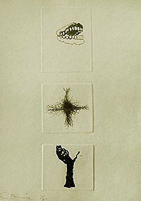 Jim Dine Untitled (3 images...); Untitled (Penis'): Jim DineUntitled (3 images...); Untitled (Penis'); Untitled (Figure) 1968/1969EtchingsEdition 35/75From the collaborative portfolio with Lee Friedlander; Cut from the portfolio sheets with various une