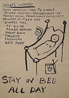 Karen Finley Untitled (What's needed): Karen Finley Untitled (What's needed) 1994 Paint on paper Dedicated in artist's hand in pencil on verso "To Kim. Love Karen Finley" Image: 11 ¼ x 8 inches