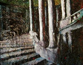 Lawrence Gipe Strata: Lawrence GipeStrata c.1987Oil on paperNote: Reproduced in Carl Bornstein's Gallery exhibition from 1987Image: 50 x 51 ½ inches; Framed: 55 x 53 ½ inches