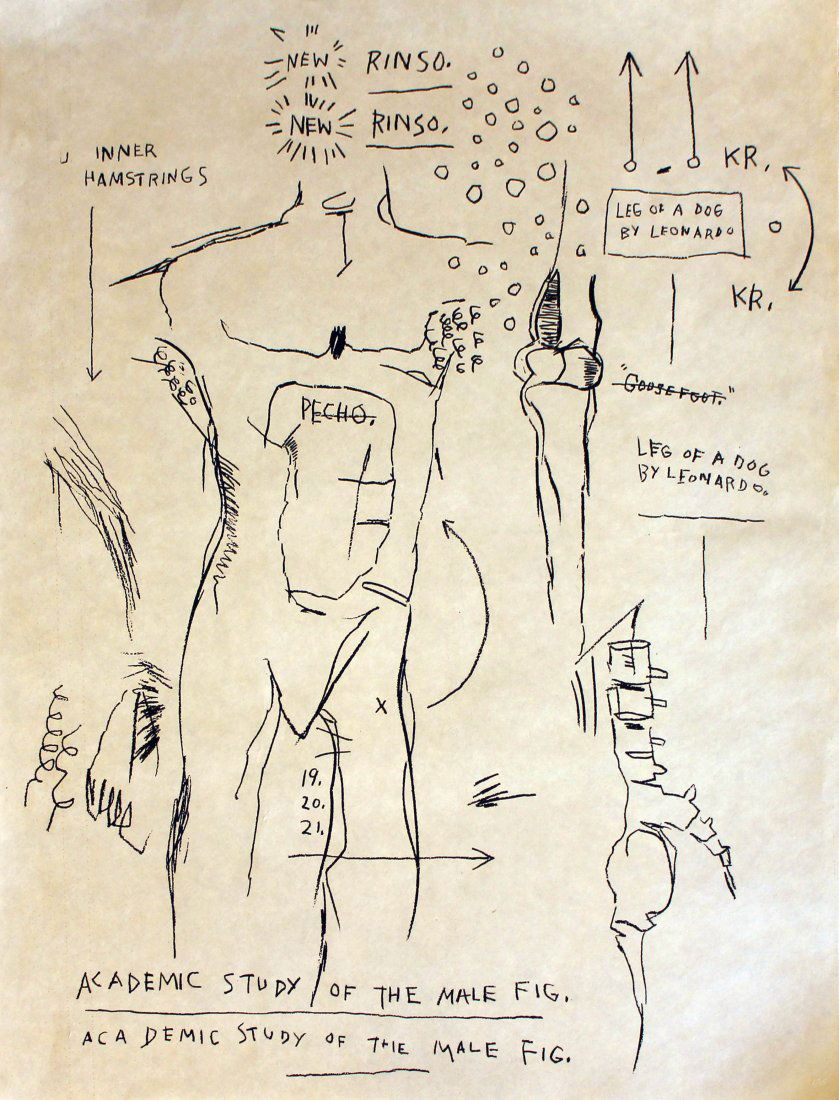 Jean Michel Basquiat  Academic Study of the Male Figure (1 of 1)