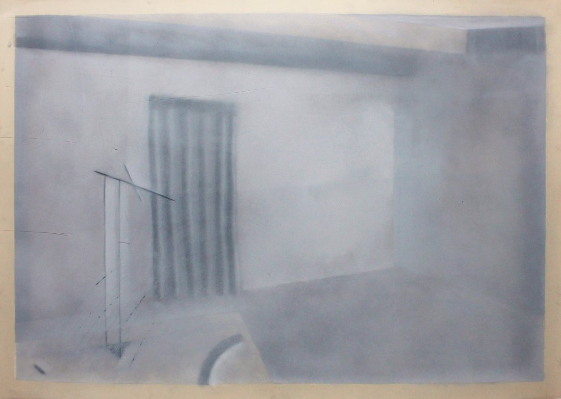 David Lynch Abstract Art in the Living Room: David Lynch Abstract Art in the Living Room , 1985 Chalk on paper mage: 26.75 x 38.5 inches; Sheet: 29 x 41.5 inches; Framed: 34 x 46 inches Provenance: James Corcoran Gallery, Santa Monica, CA, exhib