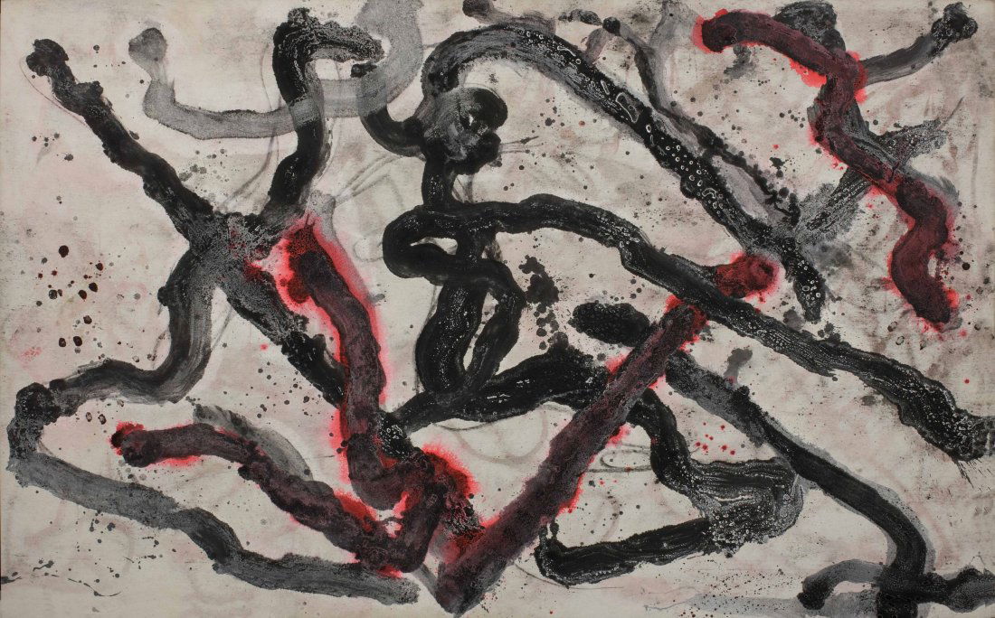 Ed Moses Cargo-1: Ed Moses Cargo-1 , 1988 Oil and acrylic on canvas Signed and dated in ink on verso 60 x 96 inches Provenance: Brian Gross Gallery, San Francisco; LA Louver Gallery, Venice CA, tag on verso; Santa Barb