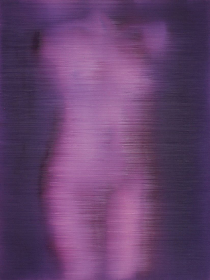 Alison Van Pelt Fuchsia Nude: Alison Van Pelt Fuchsia Nude , 1999 Oil on linen Signed on verso with Artists label on verso Image: 48 x 36 inches Provenance: Ochi Gallery, Idaho