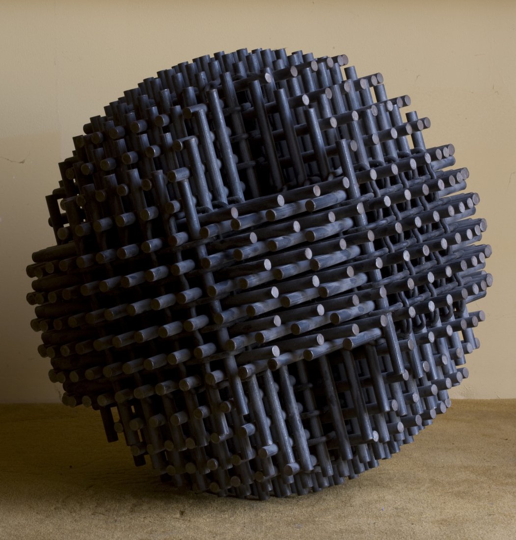 Richard Beckman Steel Ball: Richard Beckman Steel Ball Steel 20 x 20 inches Provenance: Andrea Ross Gallery