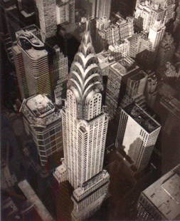 Marilyn Bridges Chrysler Building NYC: 1988, Gelatin silver print, Numbered 7/30, Signed, titled, dated, and numbered on recto, Image: 18.5 x 15 inches; Framed: 33.25 x 23.5 inches