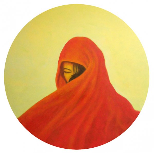 Wade Hoefer Le Matraline: 2005 Oil on canvas Signed, titled, and dated ink on verso Image: 40 inches in diameter