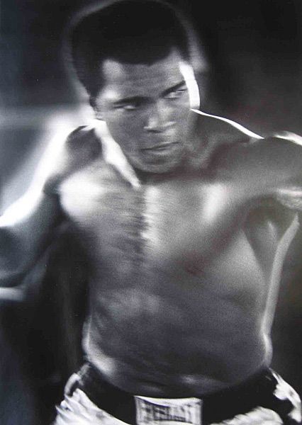 John Goodman Muhammad Ali: 1976 Gelatin silver print Numbered 11/25 Signed, titled, dated, and numbered in pencil on verso Image: 15.25 x 10.5 inches; Sheet: 20 x 16 inches; Framed: 25 x 21 inches
