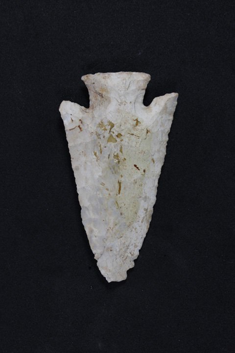 Hardin Point: Hardin Point, Size: 3.09\" long 1.73\" wide, Early Archaic, 9000 - 6000 B.P, From the Dean Diaz collection. All Artifacts are unconditionally guaranteed for 30 days after buyer receives artifact.