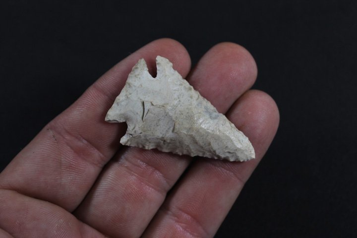 Corner Notched Point: Corner Notched Point, Size: 1.87" long 1.18" wide. From the Dean Diaz collection.