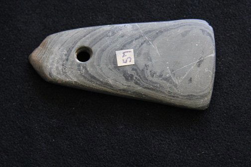 Banded Slate Pendant: Banded Slate Pendant 3.24"