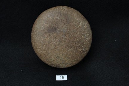 Discoidal: 4.59” across x 2.04” thick made of granite – Tennessee