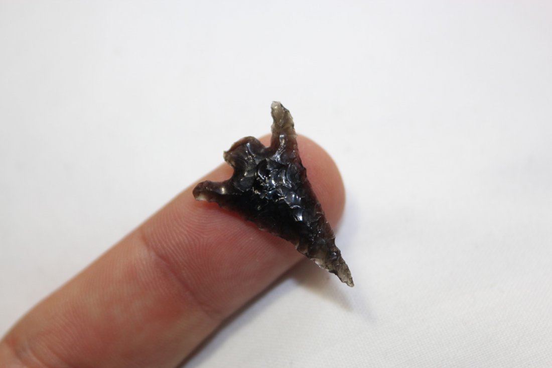 Obsidian Stemmed Bird point (1 of 4)