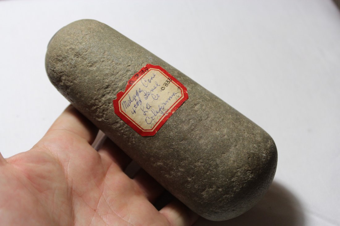 Stone Pestle: Stone Pestle %.68" t x 2.25" w. All items will come with documentation of authenticity (COA) and transfer of ownership. All buyers pay actual shipping cost. All Artifacts are unconditionally guarantee