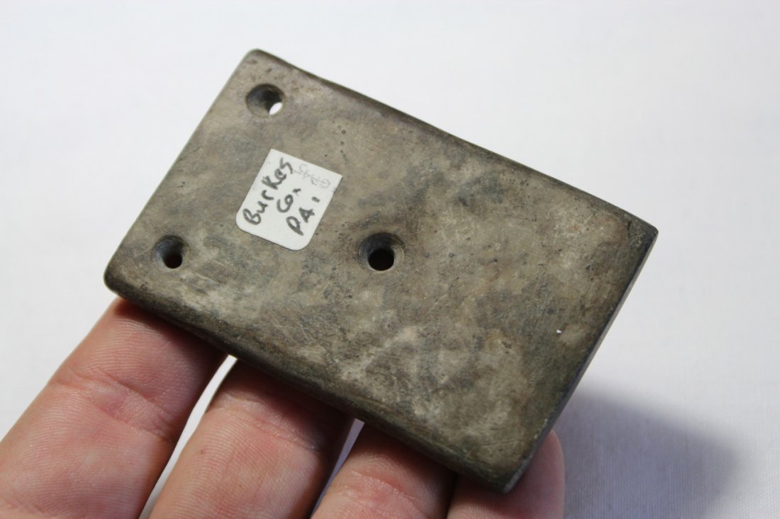 Gorget: Gorget 2.93" long 1.90" wide from Burkes County Pa.