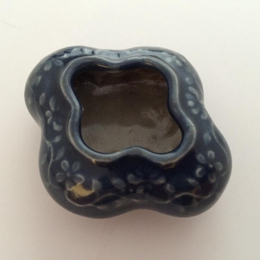 Qing Dynasty Blue Porcelain Ink Pot (1 of 3)