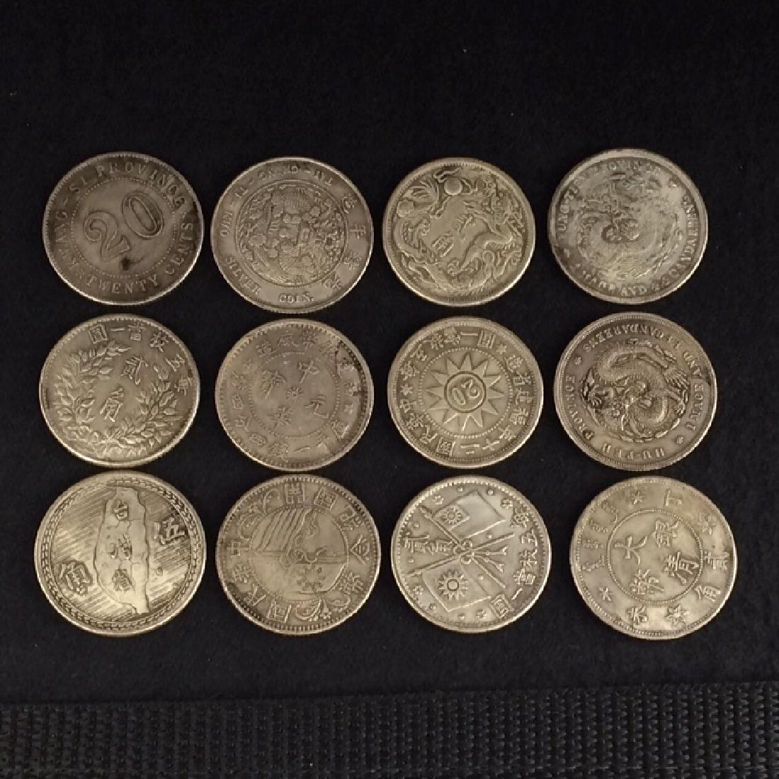 12 Old Chinese Silver Coins (1 of 2)