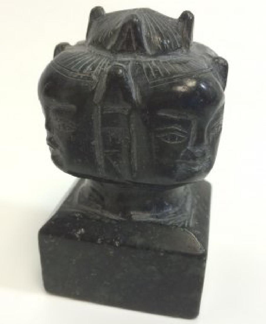 Chinese Antique Four Buddah Head Jade Stamp (1 of 2)