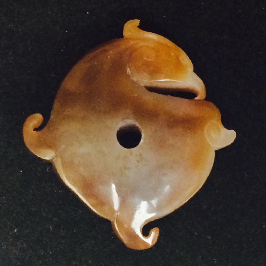 Chinese Yellow Jade Phoenix Pendant (1 of 3)