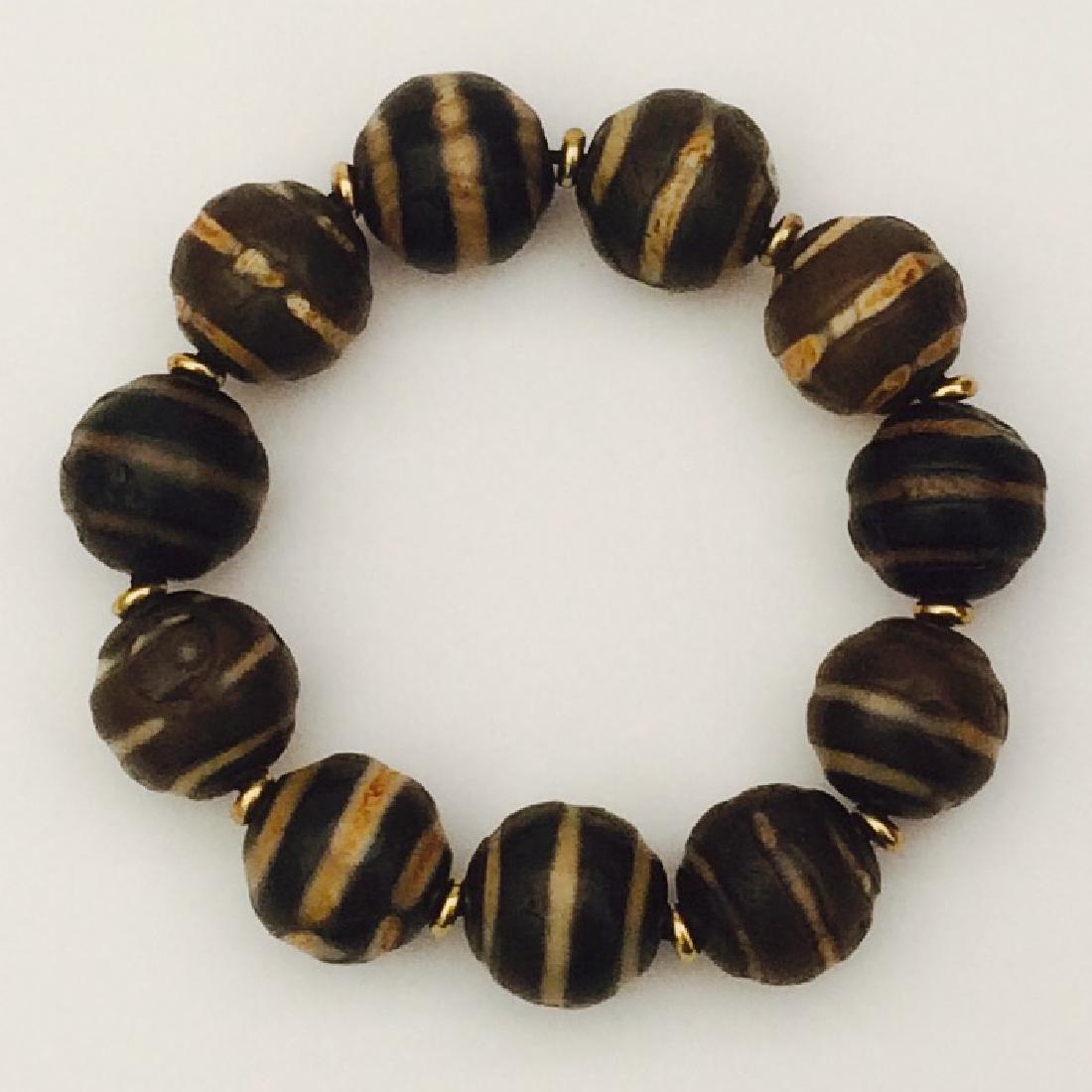 Chinese Dzi Round Bead Bracelet (1 of 2)