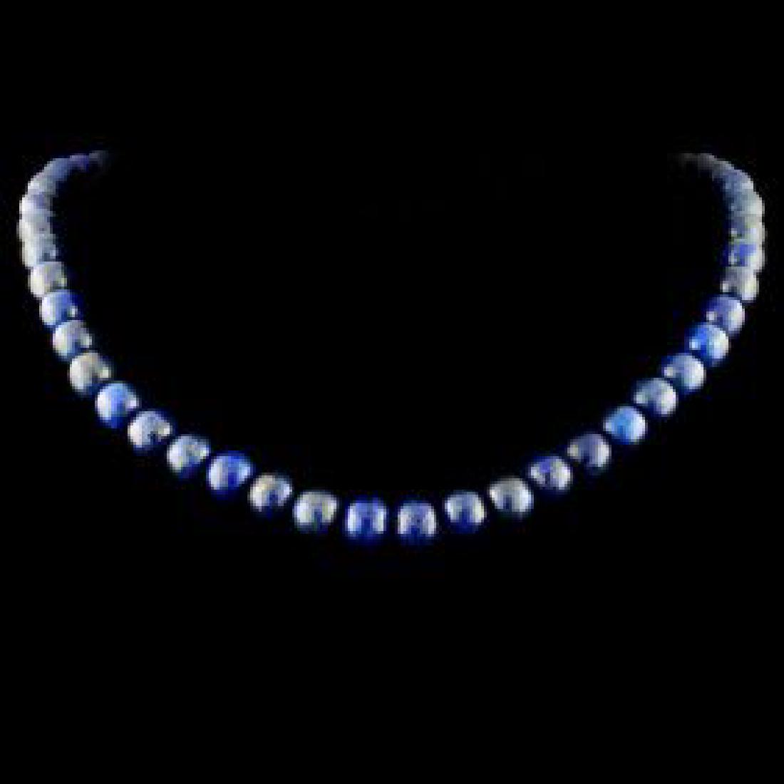 Chinese Lapis Beads Necklace (1 of 3)