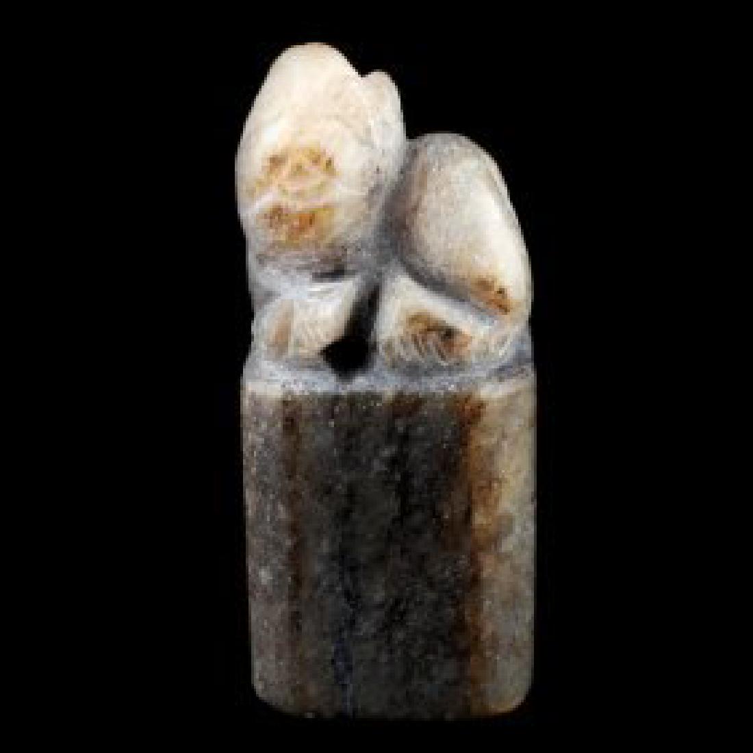 Chinese Carved Old Jade Seal with Lion (1 of 2)