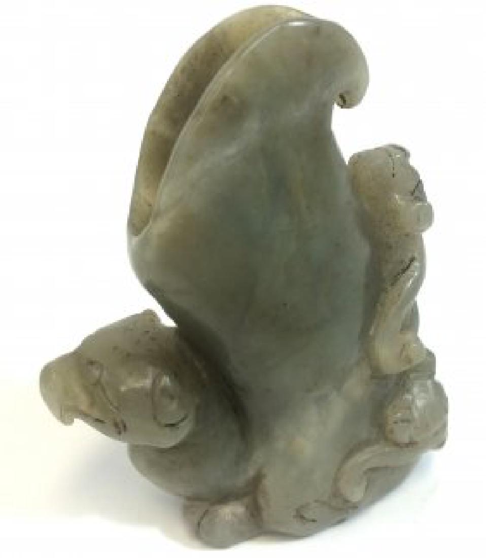 Chinese Old Style Jade Cup Carving w Dragon & Phoenix (1 of 4)