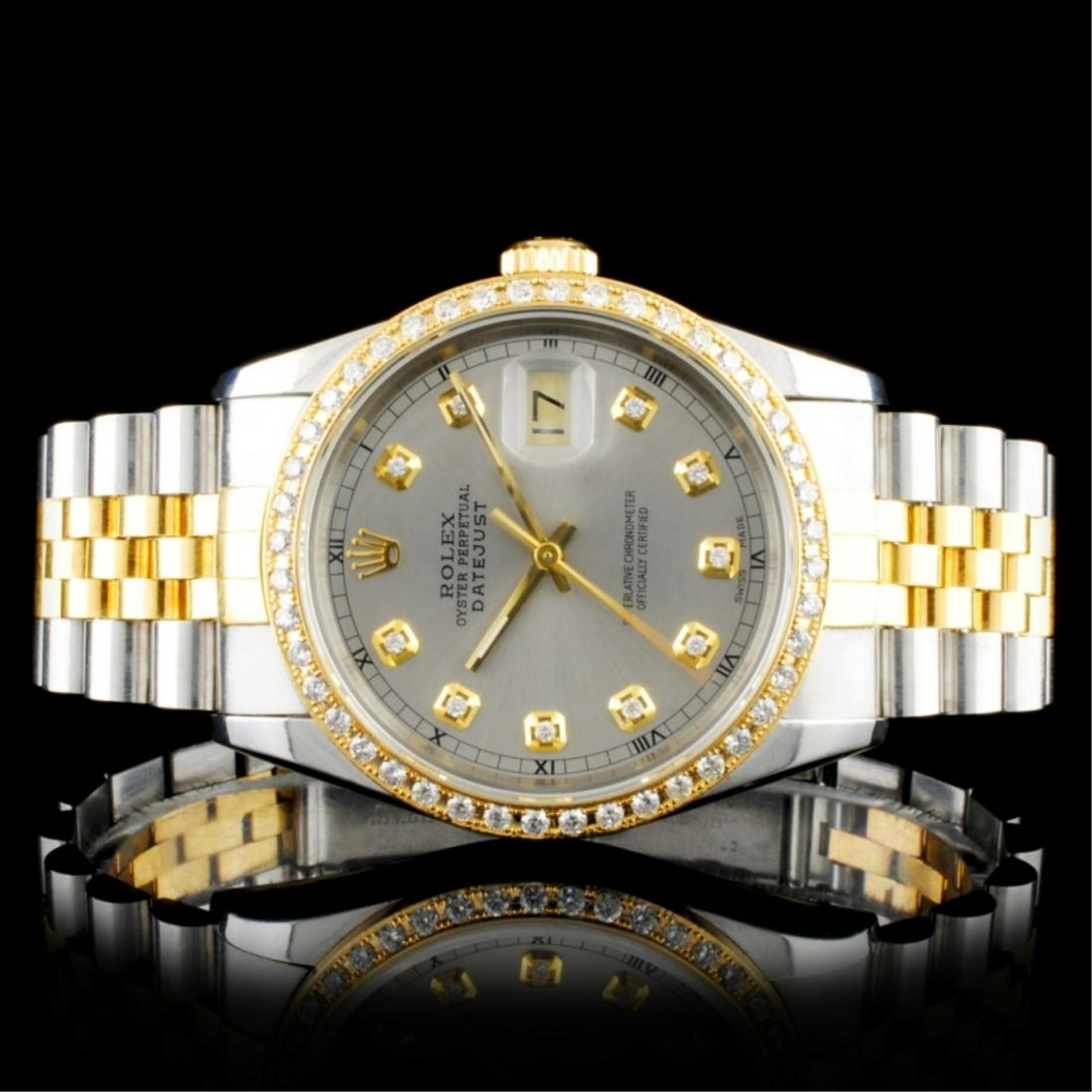 Rolex DateJust Diamond 36MM Wristwatch: Estimated Retail Replacement Value: $20,100.00Ref: WAG18000Item No.: ARXAA-0006Specification:Model: DateJustMovement: Perpetual, Self WindingFunction: Instantaneous Quick Set DateCase Size: 36mmCase M