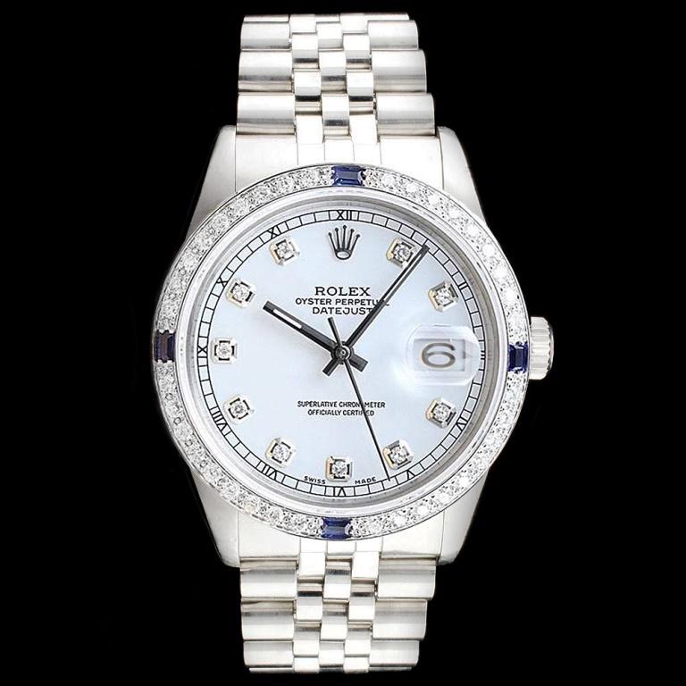 Rolex DateJust Diamond 36mm Wristwatch: Estimated Retail Replacement Value: $18,000.00Ref: IRA16000Item No.: ARXU-035Specification:Model: DateJust OysterMovement: Perpetual, Self WindingFunction: DateCase Size: 36mmCase Material: Stainless